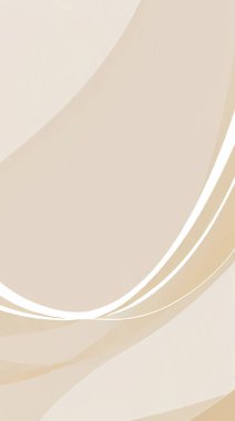 Bej ve beyaz kıvrımlı çizgileri olan minimalist soyut bir arkaplan.