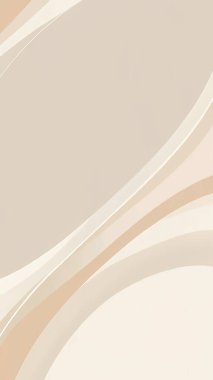 Açık arkaplanda bej tonlarda kıvrımlı çizgileri olan soyut bir resim.