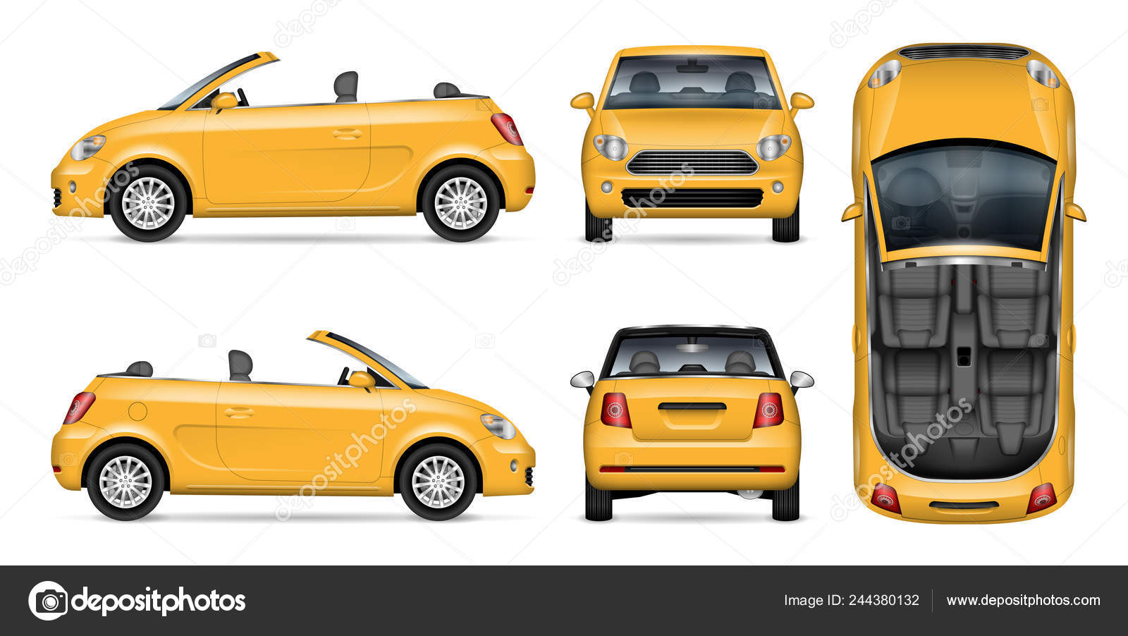 Download Yellow Car Vector Mockup Vehicle Branding Advertising Corporate Identity Isolated Stock Vector C Imgvector 244380132 PSD Mockup Templates