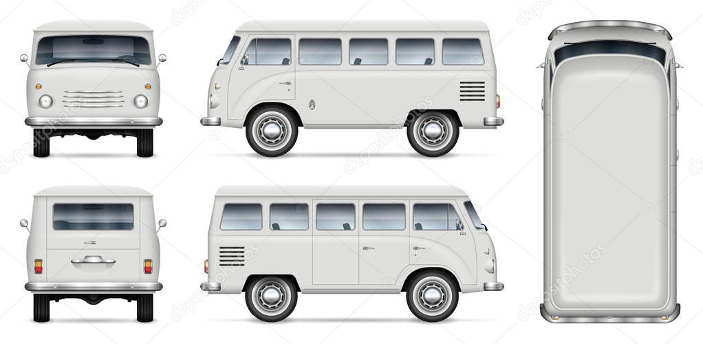white passenger van