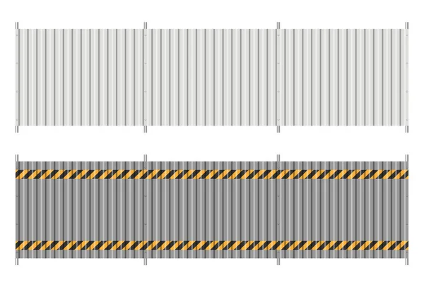 Corrugated metal fence on white background. Profiled panels sheet texture — Stock Illustration Corrugated Metal Fence White Background Profiled Panels Sheet Texture Vector Graphics
