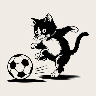 Bu sevimli tişörtte kedi severler ve futbol hayranları için mükemmel olan futbol topunu tekmeleyen oyuncu bir kedi yavrusu var. Büyüleyici tasarım, futbolla kedilerin şirinliğini bir araya getiriyor ve ikisini de seven herkes için harika bir hediye haline getiriyor. İdeal f