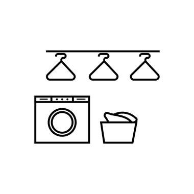 Çamaşır odası simgesi tasarımı