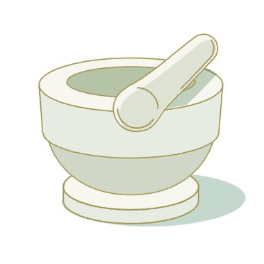 Satır harç ve pastel illüstrasyon kaba.