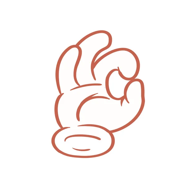 Cartoon Hand Teken Emoticon — Stockvector