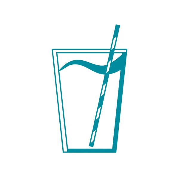 Graphic Drink Mit Staw — Stockvektor