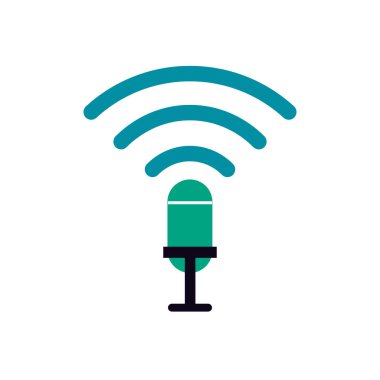 Mike ile ses dalgaları simgesi