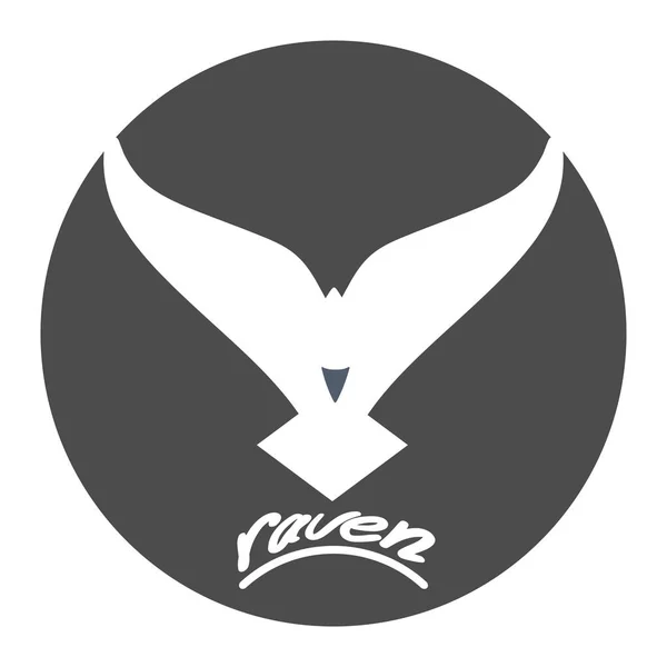 Bir daire grafiği içindeki kanatlı kuzgun yaymak.