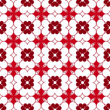 Yıldız, çiçek, kalp şekli desen