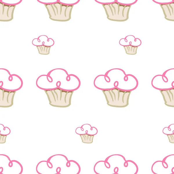 Cup Cake Design Pattern — Wektor stockowy
