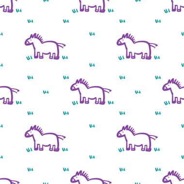 Çocuk at desen grafik