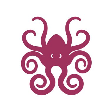 Kıvırcık grafik ahtapot şekli