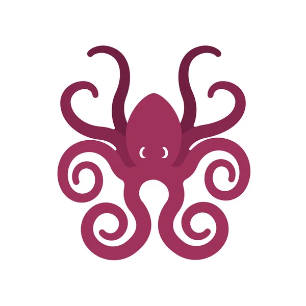 A curly graphic octopus shape — Stock Vector