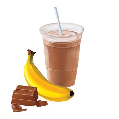 Çikolata banana shake veya güler yüzlü