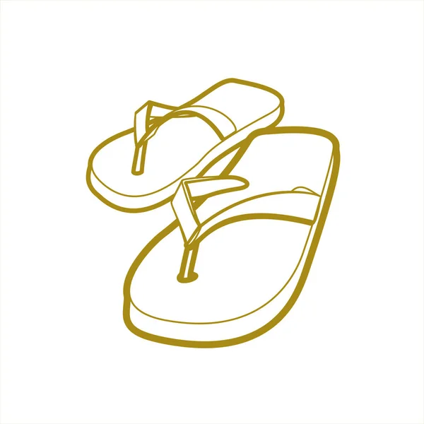 Flip-Flop, lässige Sandalen mit String — Stockvektor