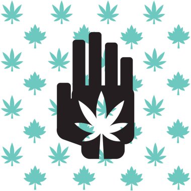 Kanada akçaağaç ve marihuana yaprağı desenli arkaplan