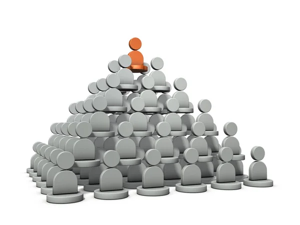 Uma Estrutura Pirâmide Posto Poder Representa Estrutura Organização Ilustração — Fotografia de Stock