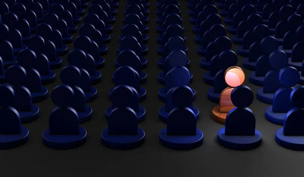 High Rare Value Stands Out Many Candidates Illustration — Stock Photo, Image