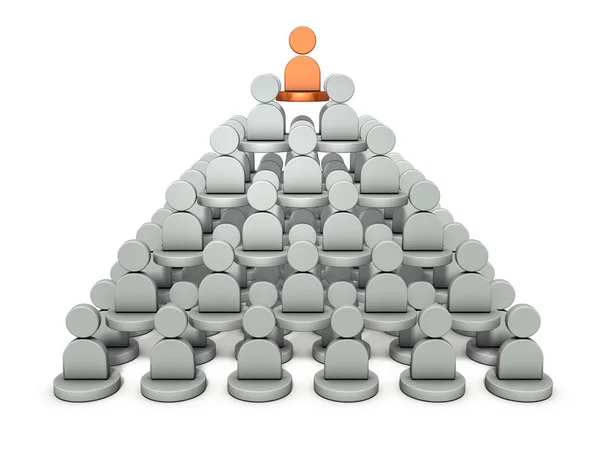 Una Estructura Piramidal Rango Poder Representa Estructura Organización Ilustración —  Fotos de Stock