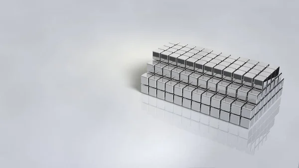 Mässmonter Med Speglande Lyster Som Lyser Silver Strukturer Med Block — Stockfoto