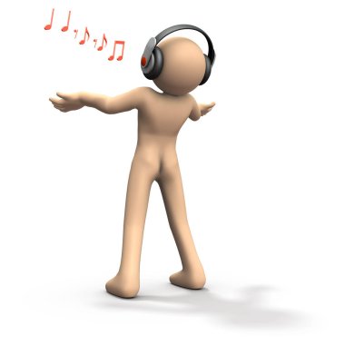 İki elini de yayan bir karakter. O şaşırır ve hareket etti. Whı