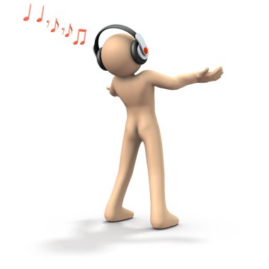 İki elini de yayan bir karakter. O şaşırır ve hareket etti. Whı