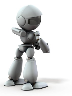 Geriye bakan bir yapay zeka robotu. Bu w düşünüyor