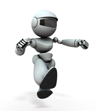 Sürprizler ve geri hamle bir yapay zeka robotu. 