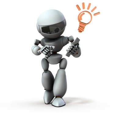 Akıllı telefonları kontrol eden bir yapay zeka robotu.