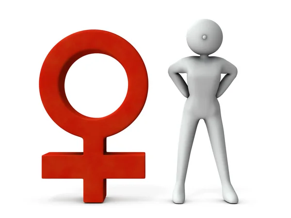 Symbol Mark Represents Gender White Background Illustration — Stock Photo, Image