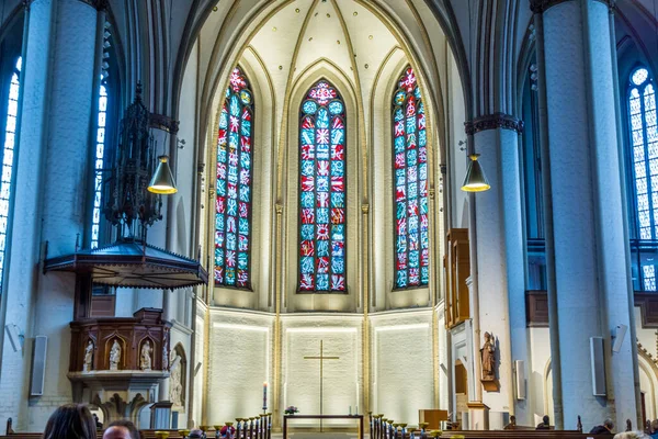 Interiores Iglesia San Pedro Hamburgo Una Catedral Protestante Desde Reforma — Foto de Stock