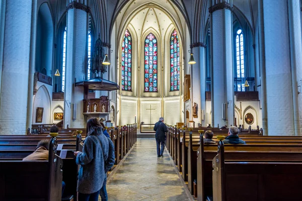 Pyhän Pietarin Kirkon Sisätilat Hampurissa Protestanttinen Katedraali Uskonpuhdistuksen Sen Seurakunnan — kuvapankkivalokuva