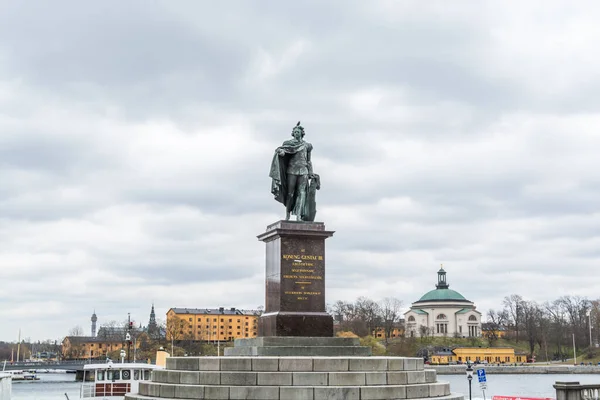 Monument Voor Koning Gustav Iii Stockholm Koning Van Zweden Van — Stockfoto