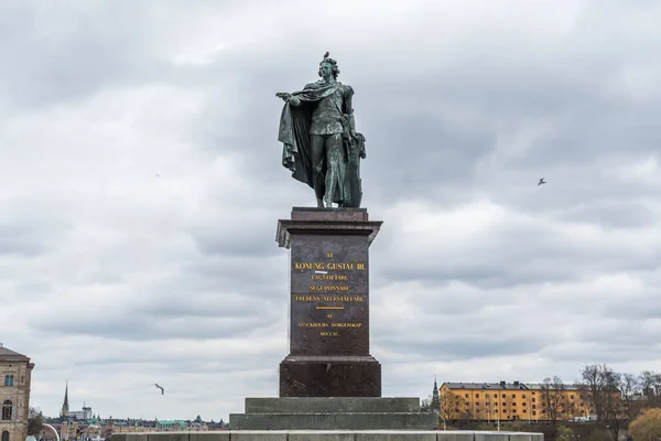 Памятник Королю Густаву Iii Стокгольме Королю Швеции 1771 Года Убийства — стоковое фото