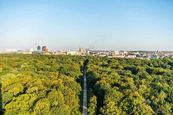 Stadtpanorama Von Berlin Blick Von Der Spitze Der Berliner Siegessäule — Stockfoto