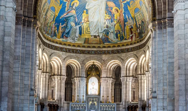 Innvendig Syn Basilica Sacre Coeur Designet Paul Abadie 1914 Romersk – stockfoto