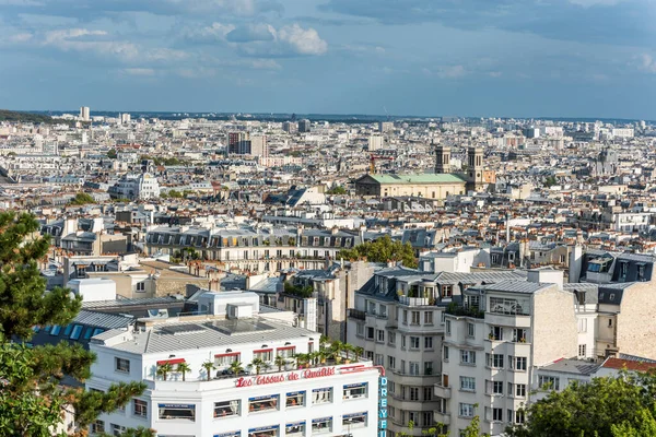 Aerial View Old Town Paris View Basilica Sacred Heart Paris — Stock Photo, Image