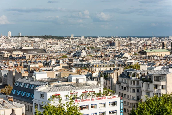 Luchtfoto Van Oude Stad Van Parijs Uitzicht Vanaf Basiliek Van — Stockfoto