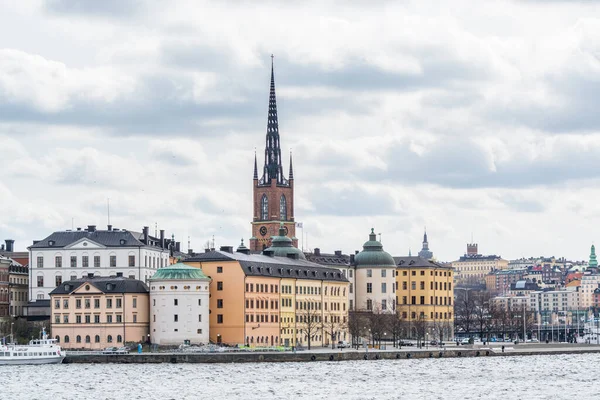 Klocktornet Riddarholmskyrkan Kyrkan Ett Före Detta Medeltida Kloster Stockholm Kyrkan — Stockfoto