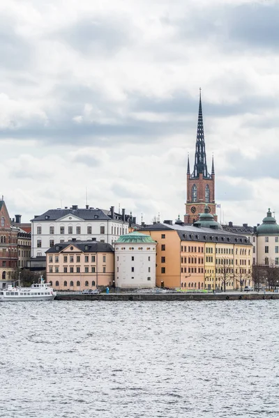 Klokkentoren Van Riddarholm Kerk Kerk Van Een Voormalige Middeleeuwse Abdij — Stockfoto