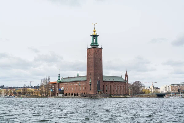 Klocktornet Stockholms Stadshus Bygget Stockholms Stads Kommunfullmäktige Platsen För Nobelprisbanketten — Stockfoto