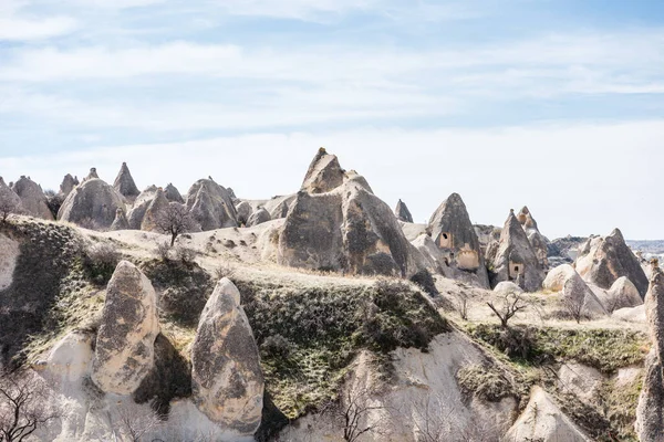 Spektakularny Krasowy Landform Wapiennymi Kamieniami Goreme Nevsehir Kapadocja Turcja — Zdjęcie stockowe