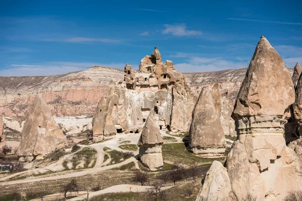 Spektakularny Krasowy Landform Wapiennymi Kamieniami Goreme Nevsehir Kapadocja Turcja — Zdjęcie stockowe