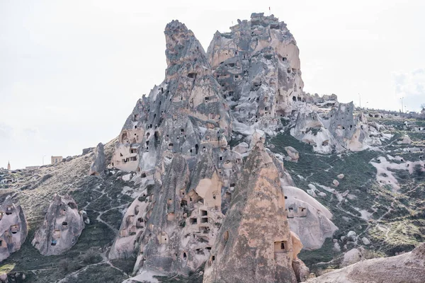 Замок Учисар Самая Высокая Вершина Регионе Наиболее Заметное Образование Земли — стоковое фото