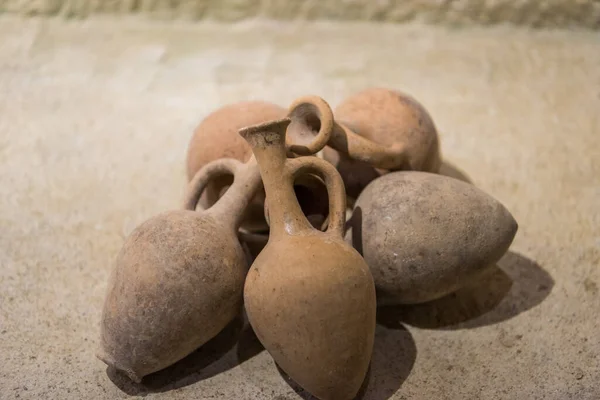 Ollas Frascos Cerámica Tradicional Turca Museo Cerámica Subterránea Situado Avanos — Foto de Stock