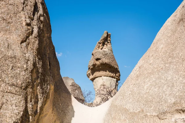 パサバグ渓谷やモンクス渓谷の妖精煙突 ゴーレムの非常に注目すべき地球の柱と カッパドキア トルコ — ストック写真