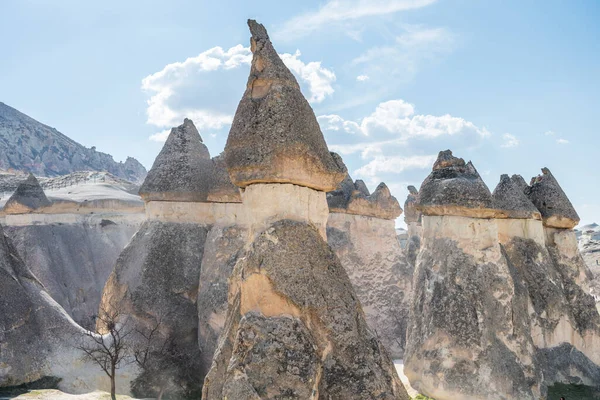 Vílí Komíny Pasabag Velley Nebo Monks Valley Vysoce Pozoruhodnými Zemskými — Stock fotografie