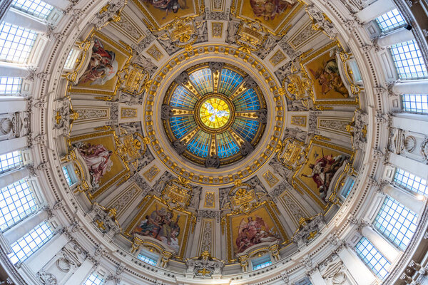 Interior view of the Berlin Cathedral. Berlin, Germany 