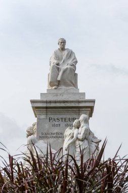 Fransız biyolog, mikrobiyolog ve kimyacı Louis Pasteur 'ün mermer heykeli.