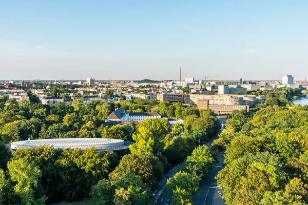 Панорамный Вид Город Берлин Вид Вершины Берлинской Колонны Победы Тиргартене — стоковое фото